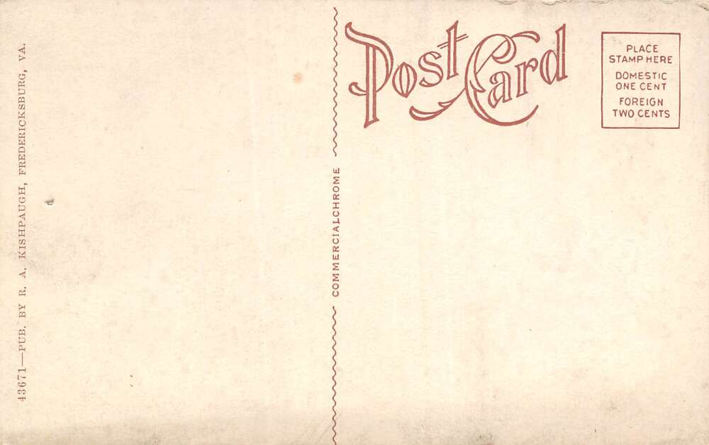 Fredericksburg Virginia House Where Stonewall Jackson Died, Vintage PC U16863 - Image 2