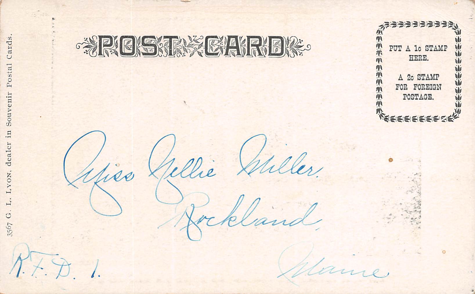 Nahant Massachusetts Egg Rock Light House Station, Undivided Back, PC U16964 - Image 2