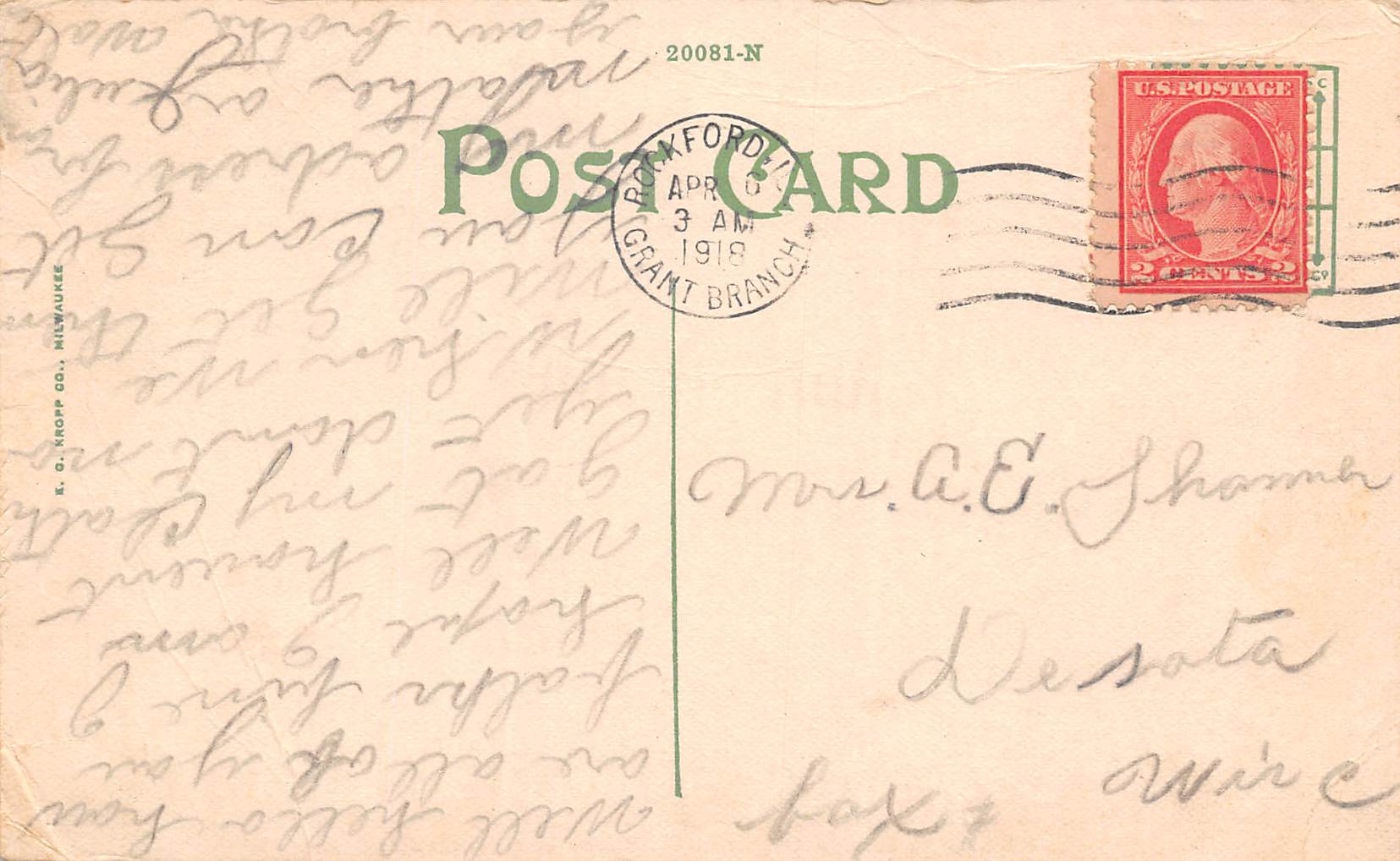 Rockford Illinois Camp Grant Football Scene, B/W Photo Print Vintage PC U17000 - Image 2