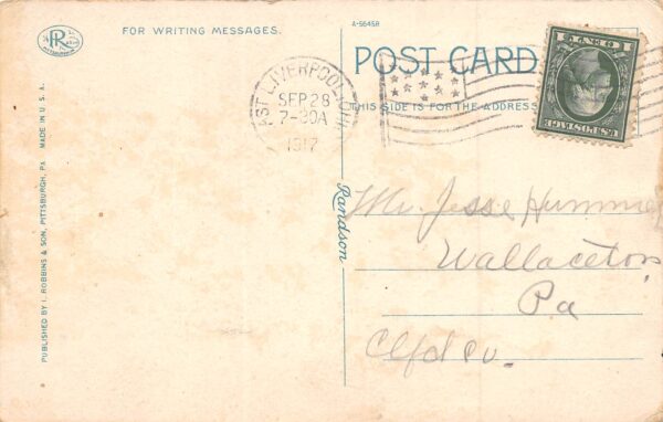 Newell West Virginia Edwin M. Knowles China Co., White Border, Vintage PC U17084 - Image 2