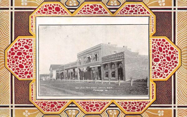 Melbourne Iowa East Side Main Street with Border Vintage Postcard AA81127