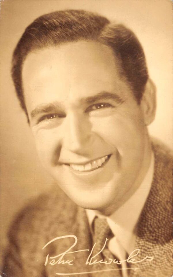 Patric Knowles Actor and Signature Universal Studios Real Photo PC AA81157