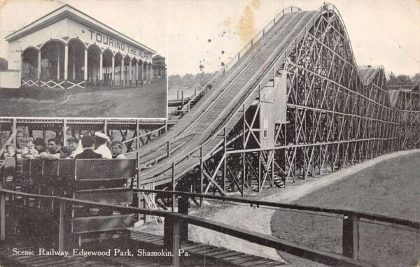 Shamokin Pennsylvania Edgewood Park Scenic Railway Roller Coaster PC AA81164
