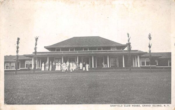 Grand Island New York Oakfield Clubhouse Vintage Postcard AA81168