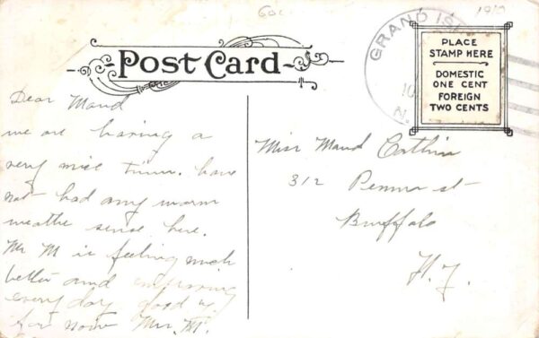 Grand Island New York Oakfield Clubhouse Vintage Postcard AA81168 - Image 2