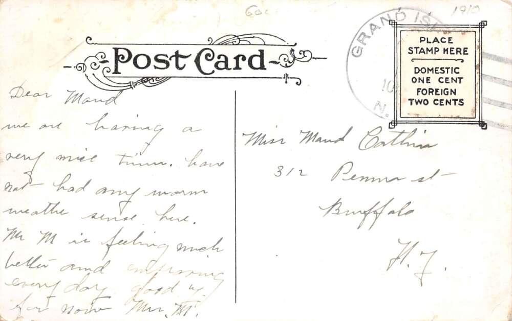 Grand Island New York Oakfield Clubhouse Vintage Postcard AA81168 - Image 2