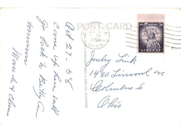 Caledonia Minnesota North Kingston Street Real Photo Vintage Postcard AA81176 - Image 2