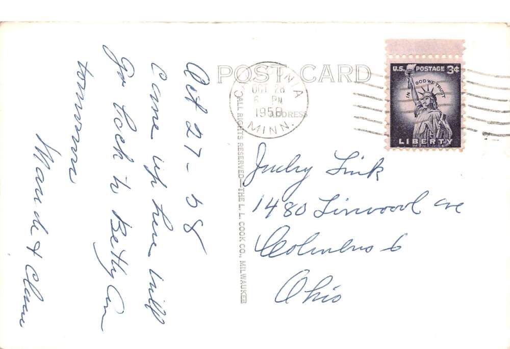 Caledonia Minnesota North Kingston Street Real Photo Vintage Postcard AA81176 - Image 2