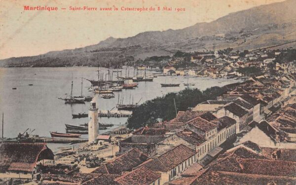 Saint Pierre Martinique Before Disaster Birds Eye View Vintage Postcard AA81185