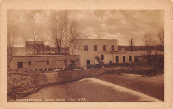 Bloomsbury New Jersey Graphite Mill Exterior View Vintage Postcard AA81191