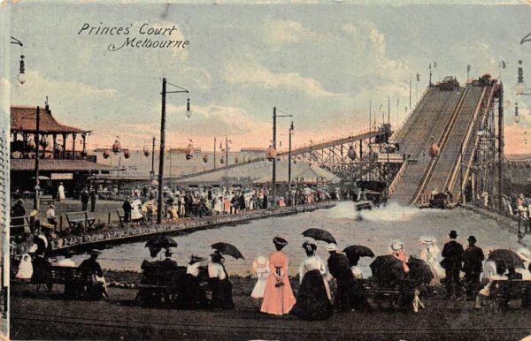 Melbourne Australia Princes Court Amusement Park Vintage Postcard AA81199