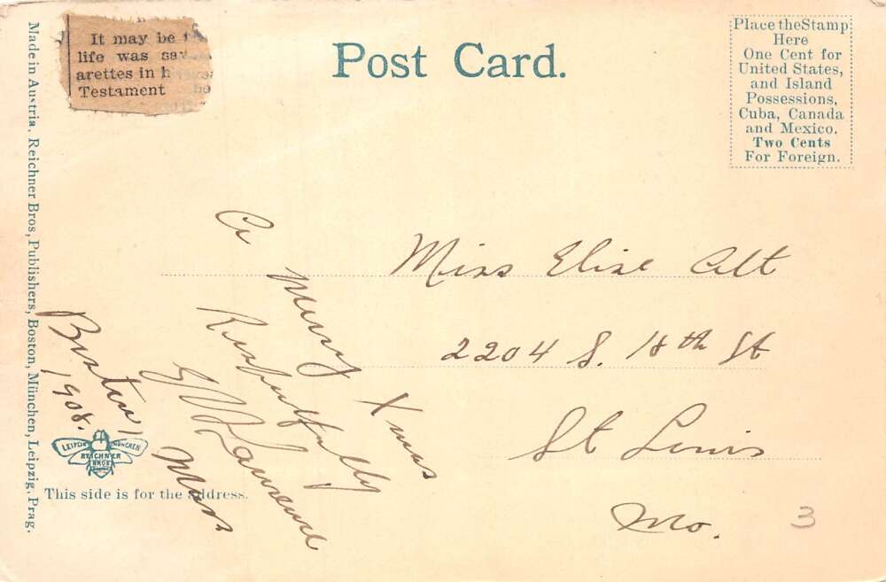 Boston Massachusetts Christmas Greetings Churches Vintage Postcard AA81219 - Image 2