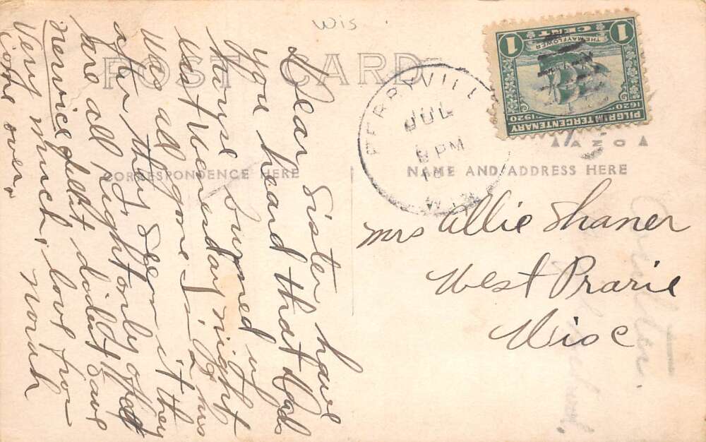 Ferryville Wisconsin Residence Home Exterior Real Photo Vintage Postcard AA81222 - Image 2