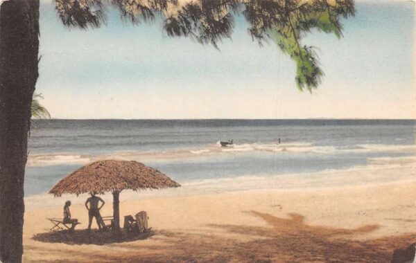 Varadero Beach Cuba Club Kawama Beach Scene Hand Colored Postcard AA81226