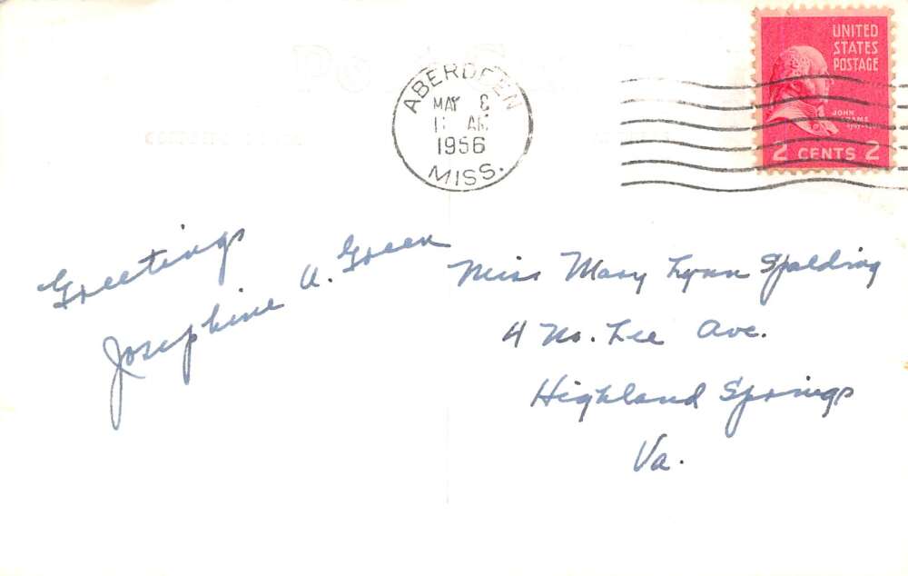 Aberdeen Mississippi Reuben Davis Residence Home Real Photo Postcard AA81231 - Image 2