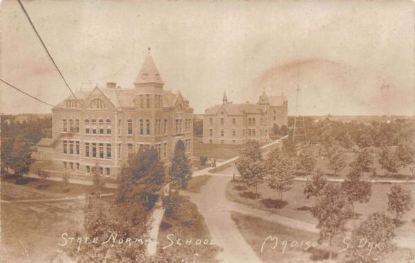 Madison South Dakota State Normal School Real Photo Vintage Postcard AA81256
