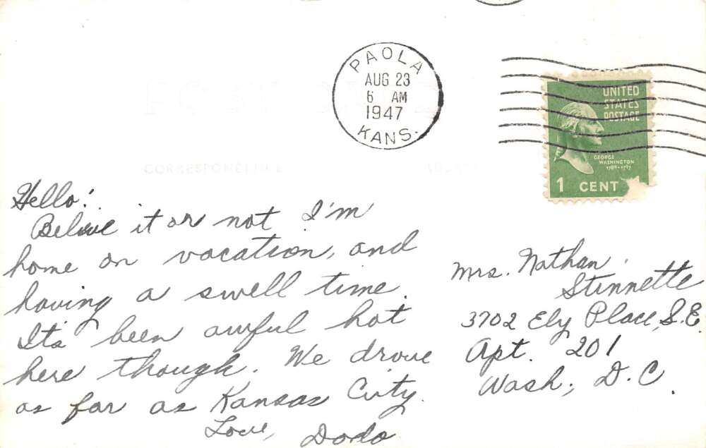 Paola Kansas High School Real Photo Vintage Postcard AA81257 - Image 2