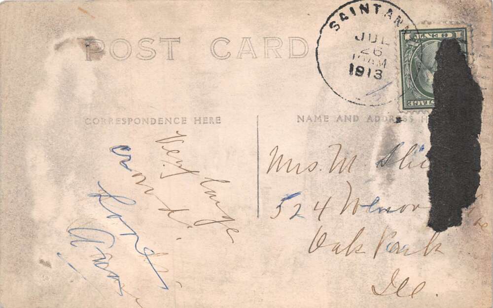 St Anne Illinois St Annes Church Statue Interior View Real Photo PC AA81258 - Image 2