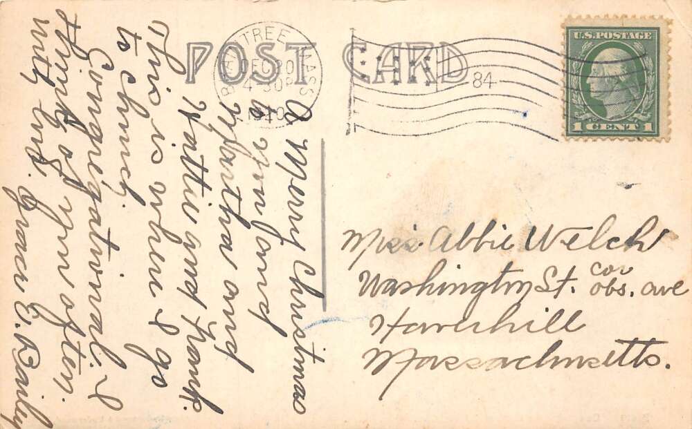 East Braintree Massachusetts Congregational Church Real Photo Postcard AA81259 - Image 2