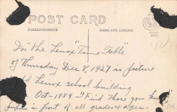 Bedford Iowa Street Scene, In Snow, Real Photo Vintage Postcard U17090 - Image 2