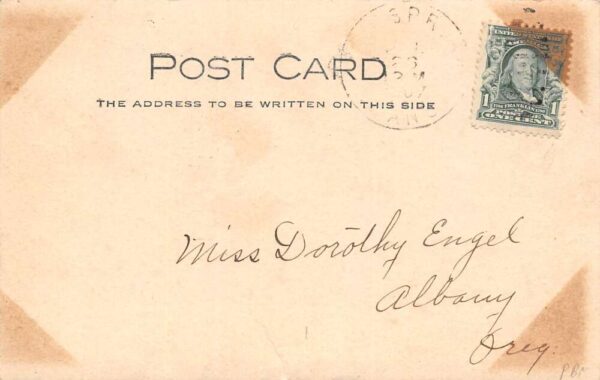 Lincolnville Kansas Main St., Livery & Feed Stable, Vintage RPPC U17098 - Image 2
