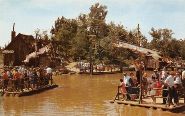 Anaheim California Raft To Tom Sawyer Island, Disneyland, Vintage PC U17165