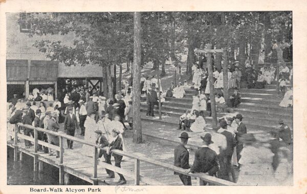 Pitman New Jersey Boardwalk, Alcyon Park, Undivided Back, Vintage PC U17173