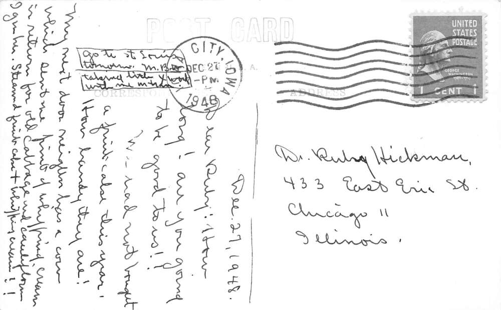 Iowa City Iowa University Old Capitol Admin Bldg Real Photo PC AA81417 - Image 2