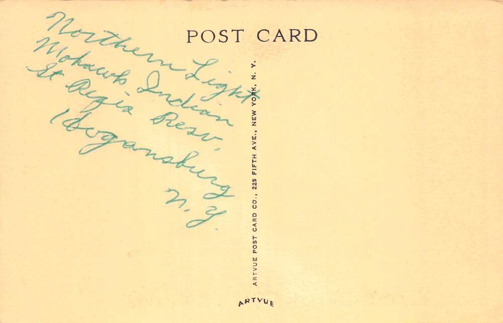 St Regis Mohawk Indian Reservation New York Eli Lazore Vintage Postcard AA81419 - Image 2