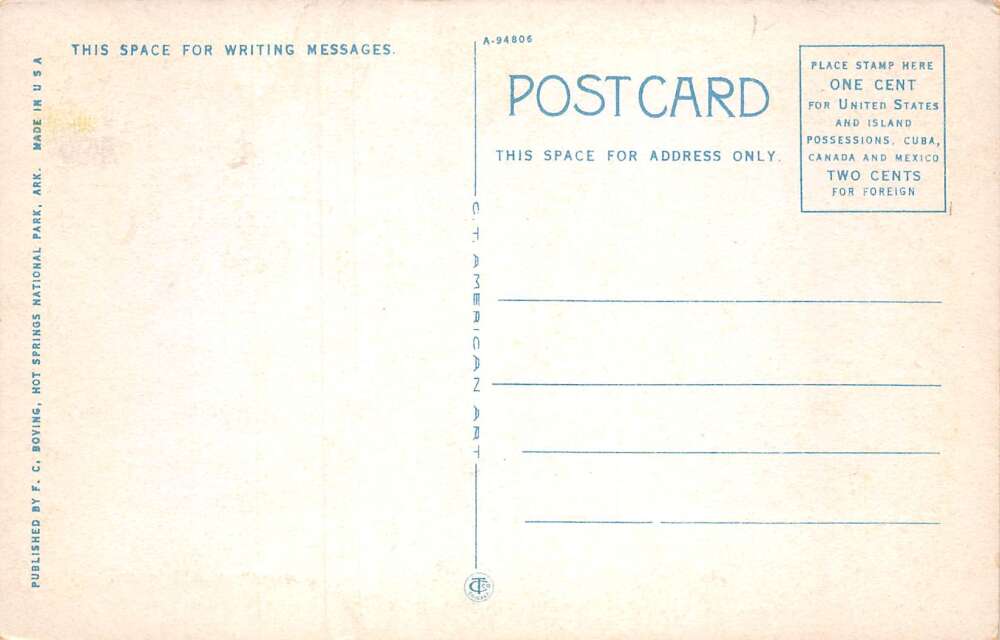 Hot Springs Arkansas Fountain Lake Arbordale Waterslide Vintage Postcard AA81451 - Image 2