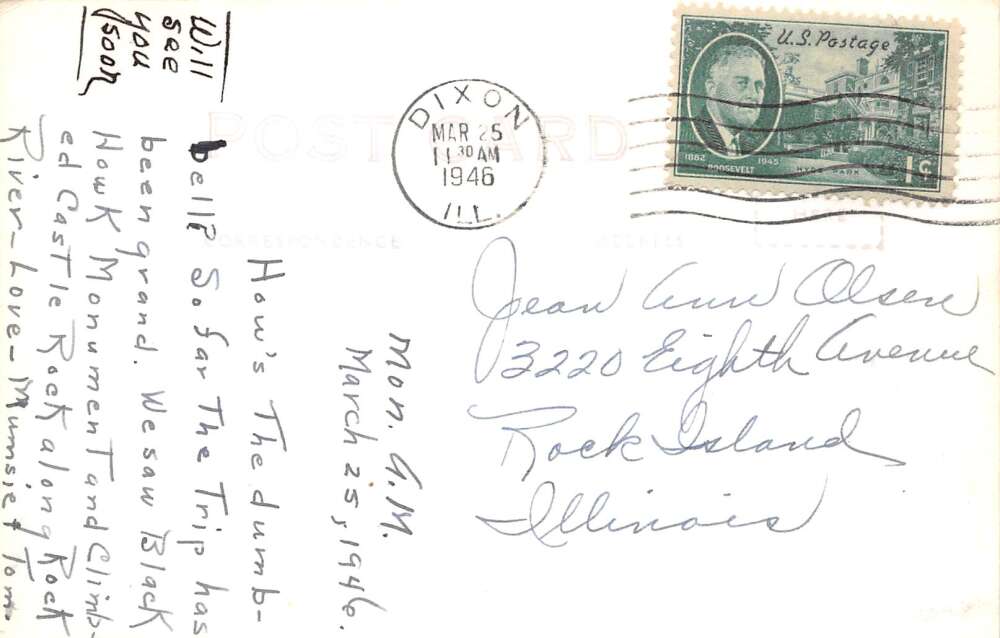 Harvard Illinois Community High School Real Photo Vintage Postcard AA81452 - Image 2