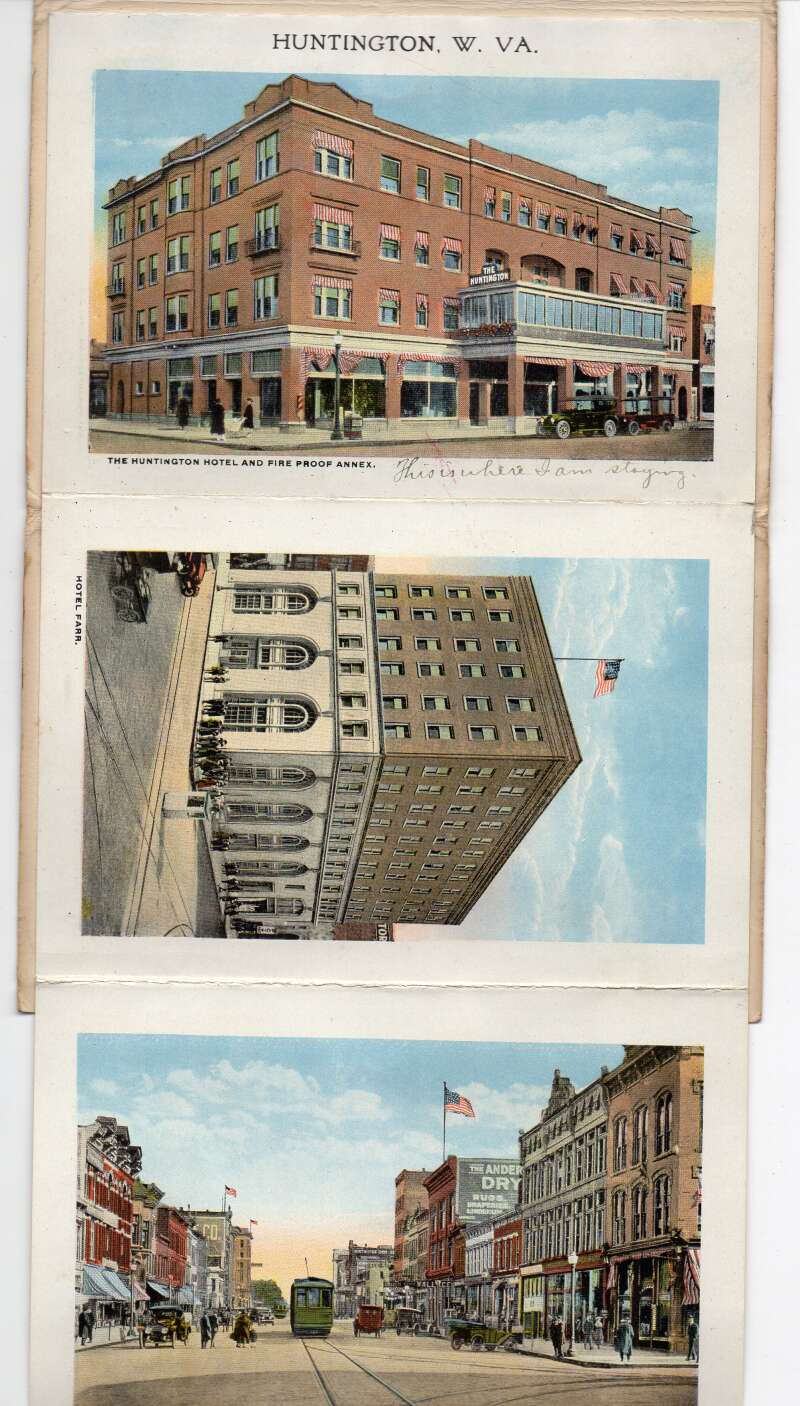 Huntington West Virginia Souvenir Greetings Vintager Postcard Folder AA81462 - Image 3