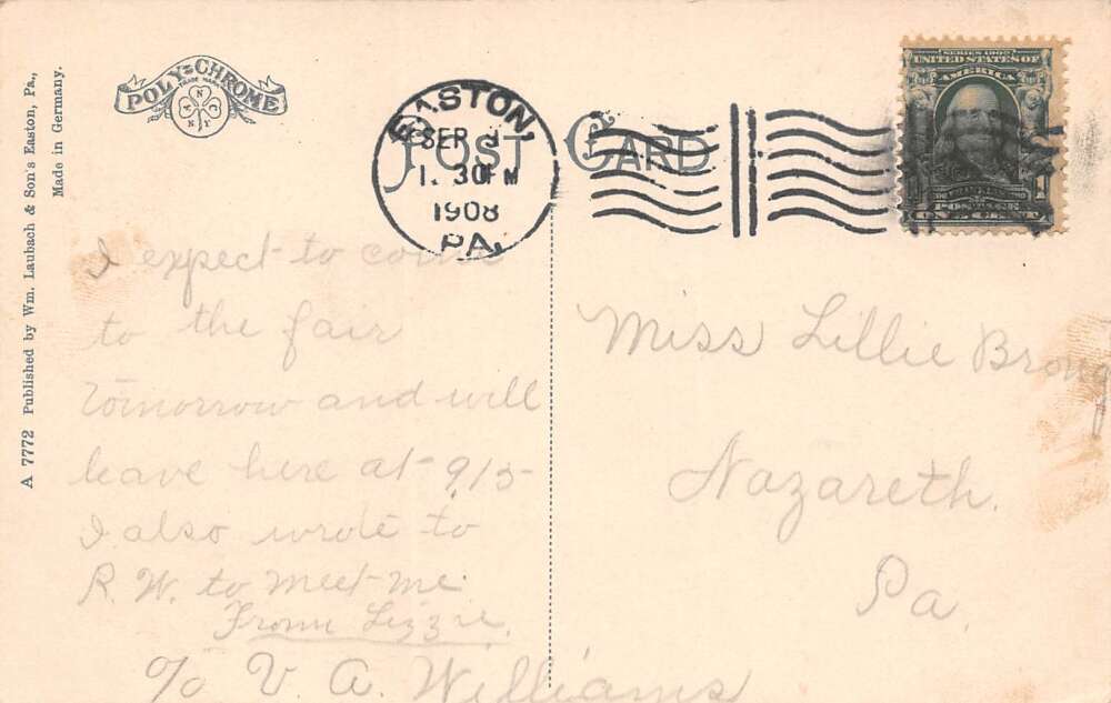 Easton Pennsylvania Laubach & Son's Department Store, Main Aisle, PC U17223 - Image 2