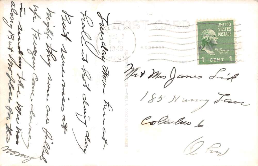 Hale Michigan Gise's Point, Sage Lake, Real Photo Vintage Postcard U17236 - Image 2