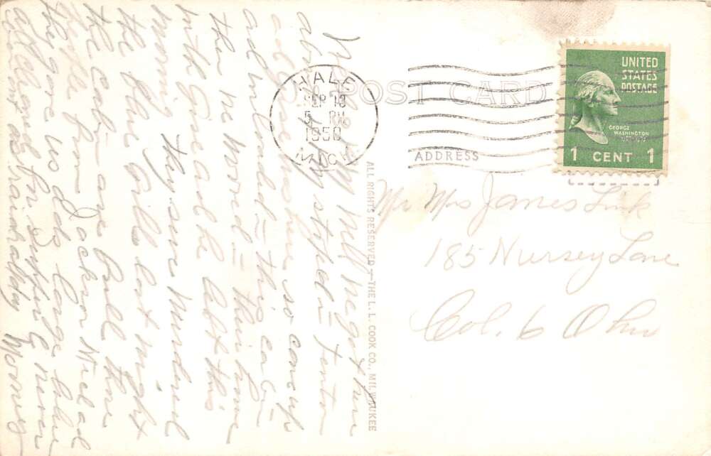 Hale Michigan Gise's Point, Sage Lake, Real Photo Vintage Postcard U17240 - Image 2