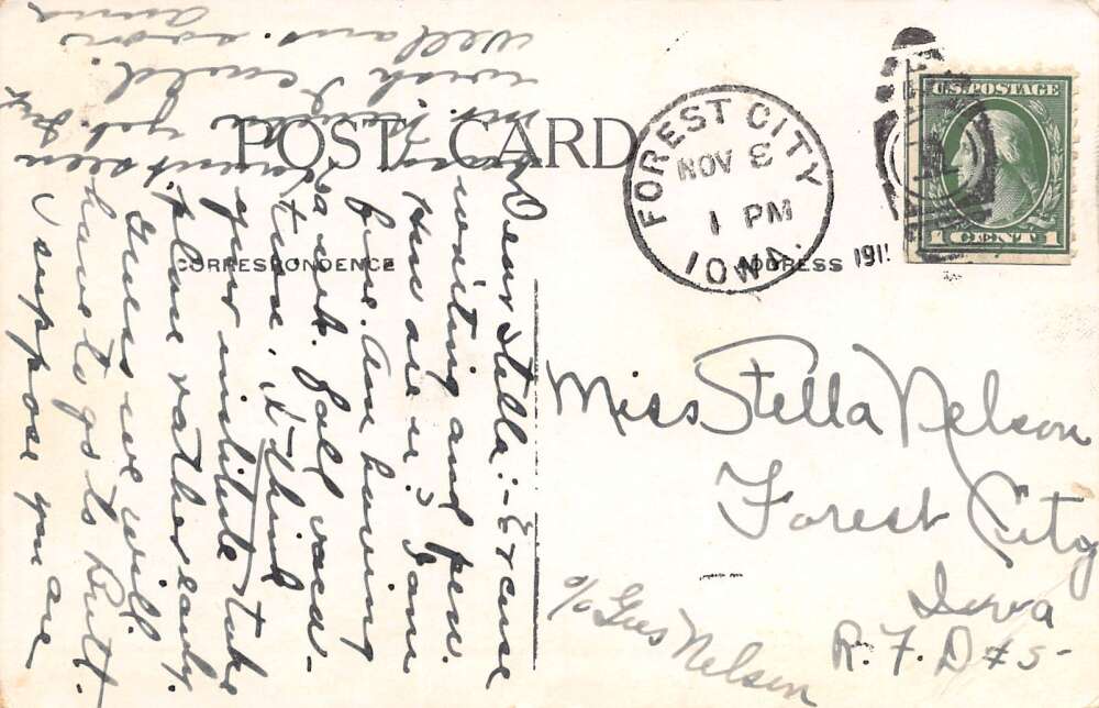 Forest City Iowa Public & High Schools, B/W Photo Print Vintage PC U17264 - Image 2