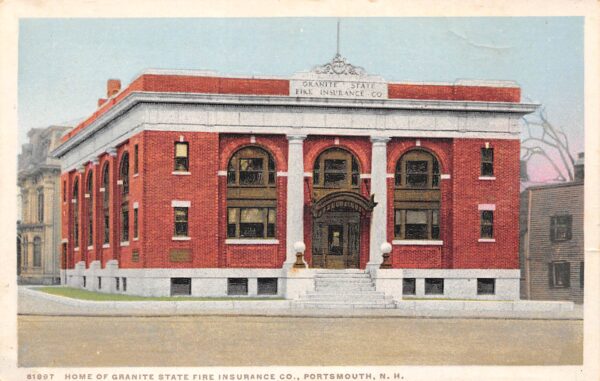 Portsmouth New Hampshire Granite State Fire Insurance Co., White Border PCU17289