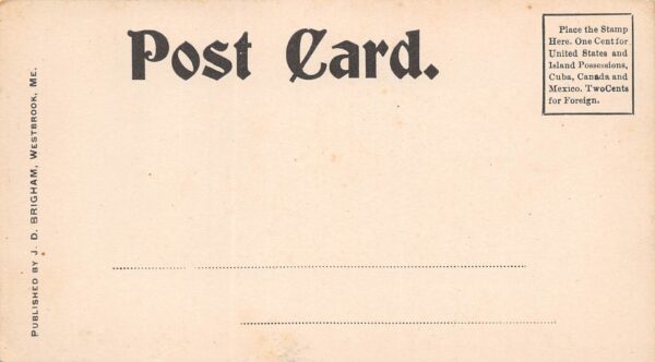 Westbrook Maine Warren's Paper Mills, B/W Lithograph Vintage Postcard U17291 - Image 2
