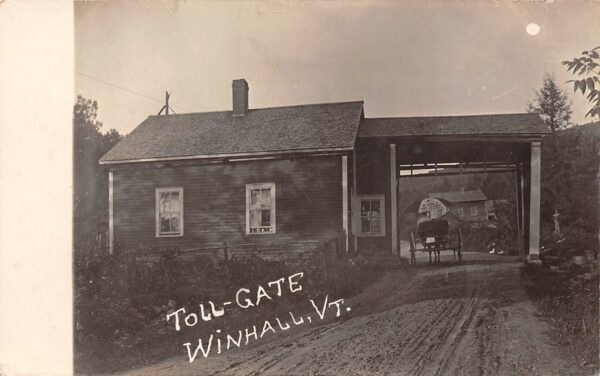 Winhall Vermont Toll Gate, Real Photo Vintage Postcard U17354