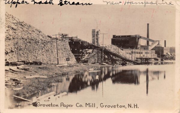 Groveton New Hampshire Groveton Paper Co. Mill, Vintage RPPC U17360