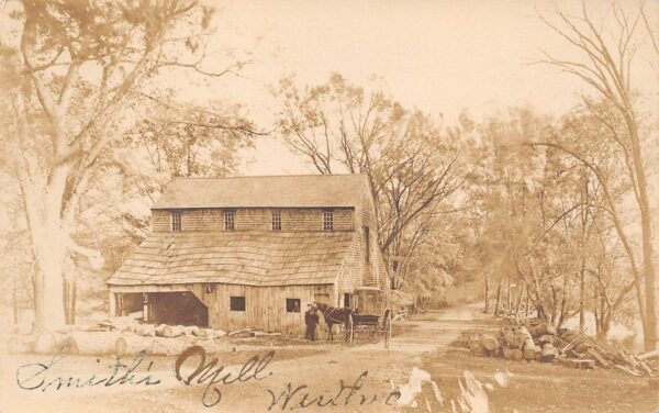 Westboro Massachusetts Smith's Mill, Real Photo Vintage Postcard U17361