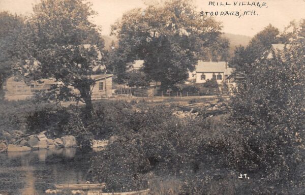 Stoddard New Hampshire Mill Village, Real Photo Vintage Postcard U17375