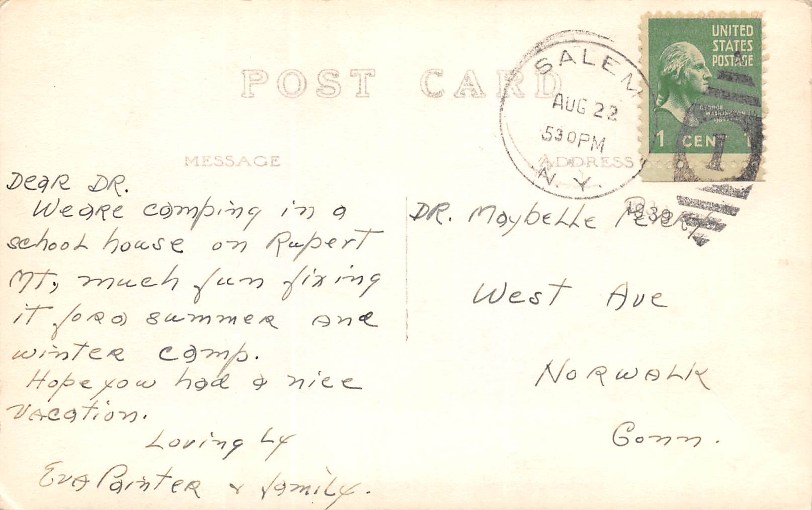 Rupert Vermont Town View, Real Photo Vintage Postcard U17378 - Image 2