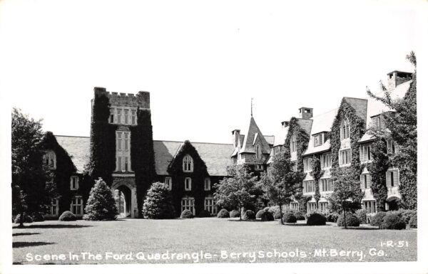 Mt. Berry Georgia Ford Quadrangle, Berry Schools, Vintage RPPC U17386