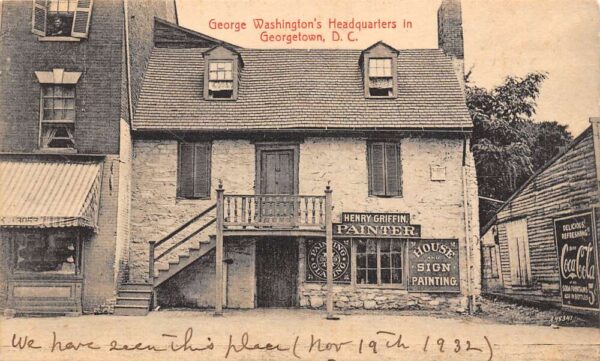 Washington D.C. Washington's Headquarters In Georgetown, Vintage PC U17414