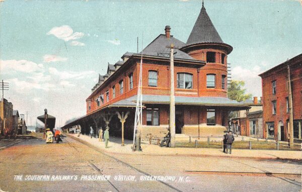 Greensboro North Carolina Southern Railway Passenger Station, Vintage PC U17437