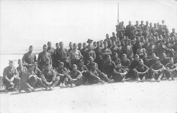 Soldiers Military Group Real Photo Vintage Postcard AA81525