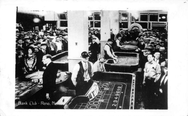 Reno Nevada Bank Club Casino Gambling Real Photo Postcard AA81532