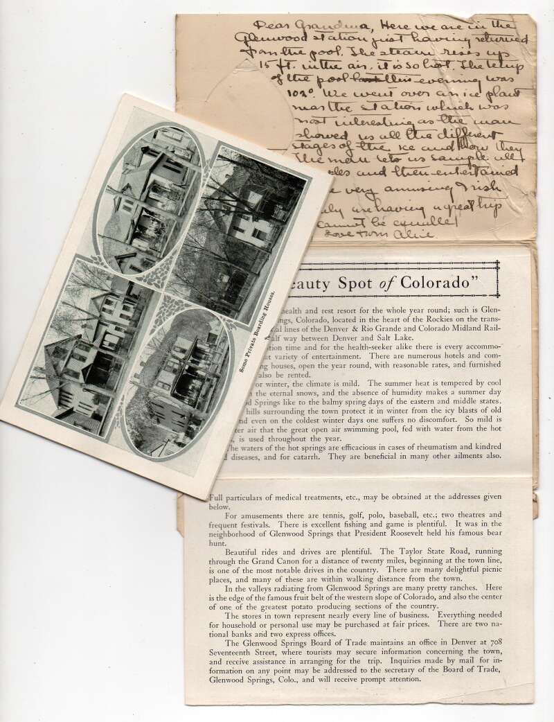 Glenwood Springs Colorado Souvenir Views Hotels Streets Postcard Folder AA81551 - Image 2