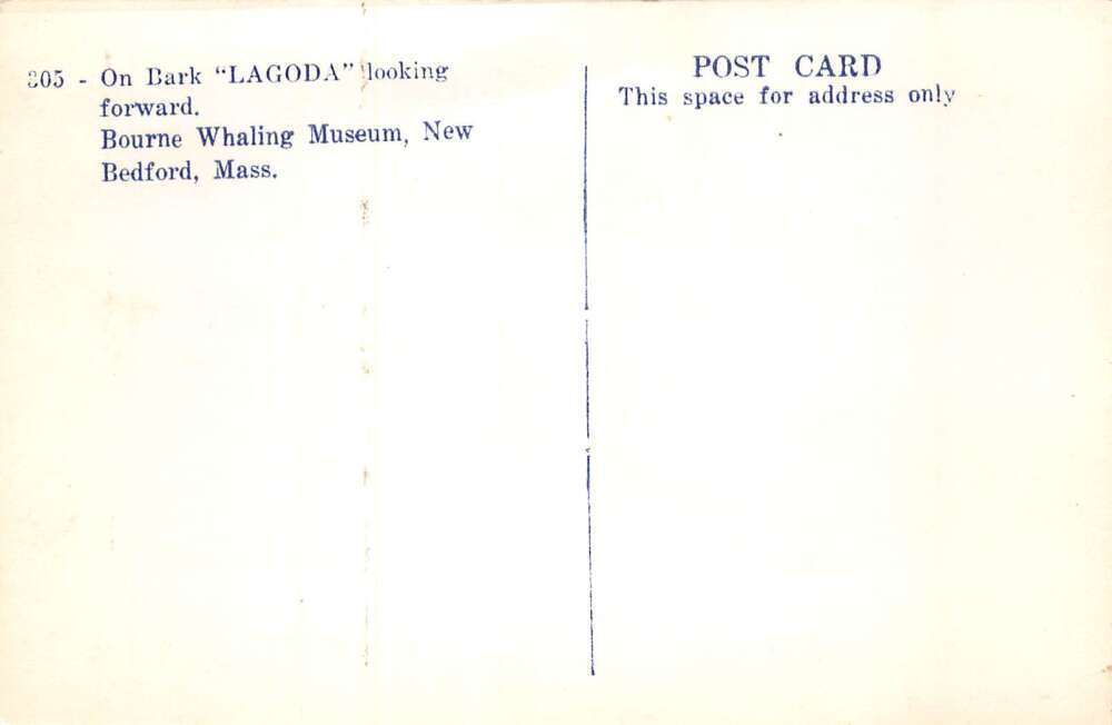 Bedford Massachusetts Bourne Whaling Museum on Bark Lagoda Real Photo PC AA81553 - Image 2